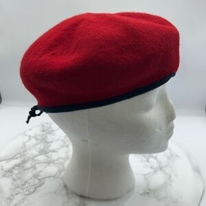 BANCROFT Red Wool Military Cap-S